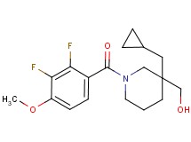 [3-(cyclopropylmethyl)-1-(2,3-difluoro-4-methoxybenzoyl)-3-piperidinyl]methanol