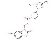 3-{3-[3-(3,5-dimethyl-1H-pyrazol-1-yl)-1-pyrrolidinyl]-3-oxopropyl}-5-methyl-1,3-benzoxazol-2(3H)-one