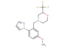 4-[5-methoxy-2-(1H-pyrazol-1-yl)benzyl]-2-(trifluoromethyl)morpholine
