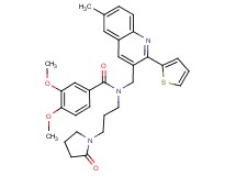 3,4-dimethoxy-N-{[6-methyl-2-(2-thienyl)-3-quinolinyl]methyl}-N-[3-(2-oxo-1-pyrrolidinyl)propyl]benzamide