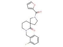 7-(2-fluorobenzyl)-2-(2-furoyl)-2,7-diazaspiro[4.5]decan-6-one