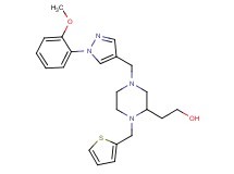 2-[4-{[1-(2-methoxyphenyl)-1H-pyrazol-4-yl]methyl}-1-(2-thienylmethyl)-2-piperazinyl]ethanol