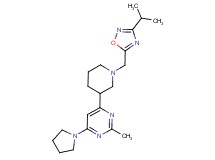 4-{1-[(3-isopropyl-1,2,4-oxadiazol-5-yl)methyl]-3-piperidinyl}-2-methyl-6-(1-pyrrolidinyl)pyrimidine