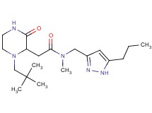 2-[1-(2,2-dimethylpropyl)-3-oxo-2-piperazinyl]-N-methyl-N-[(5-propyl-1H-pyrazol-3-yl)methyl]acetamide