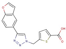 5-{[4-(1-benzofuran-5-yl)-1H-1,2,3-triazol-1-yl]methyl}thiophene-2-carboxylic acid