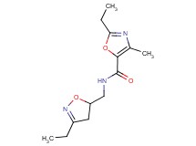 2-ethyl-N-[(3-ethyl-4,5-dihydroisoxazol-5-yl)methyl]-4-methyl-1,3-oxazole-5-carboxamide