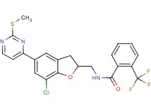 N-({7-chloro-5-[2-(methylthio)-4-pyrimidinyl]-2,3-dihydro-1-benzofuran-2-yl}methyl)-2-(trifluoromethyl)benzamide