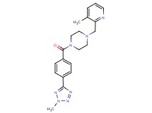 1-[(3-methyl-2-pyridinyl)methyl]-4-[4-(2-methyl-2H-tetrazol-5-yl)benzoyl]piperazine