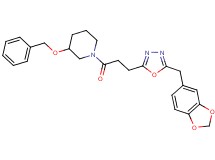 1-{3-[5-(1,3-benzodioxol-5-ylmethyl)-1,3,4-oxadiazol-2-yl]propanoyl}-3-(benzyloxy)piperidine