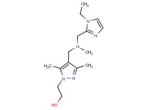 2-(4-{[[(1-ethyl-1H-imidazol-2-yl)methyl](methyl)amino]methyl}-3,5-dimethyl-1H-pyrazol-1-yl)ethanol
