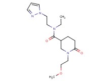 N-ethyl-1-(2-methoxyethyl)-6-oxo-N-[2-(1H-pyrazol-1-yl)ethyl]-3-piperidinecarboxamide