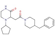 3-[2-(4-benzyl-1-piperidinyl)-2-oxoethyl]-4-cyclopentyl-2-piperazinone