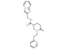 N-(imidazo[1,2-a]pyridin-2-ylmethyl)-6-oxo-1-[2-(2-pyridinyl)ethyl]-3-piperidinecarboxamide