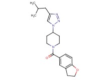 1-(2,3-dihydro-1-benzofuran-5-ylcarbonyl)-4-(4-isobutyl-1H-1,2,3-triazol-1-yl)piperidine
