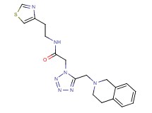 2-[5-(3,4-dihydro-2(1H)-isoquinolinylmethyl)-1H-tetrazol-1-yl]-N-[2-(1,3-thiazol-4-yl)ethyl]acetamide