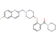 6-fluoro-2-({4-[2-(1-piperidinylcarbonyl)phenoxy]-1-piperidinyl}methyl)quinoline