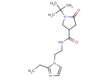 1-tert-butyl-N-[2-(2-ethyl-1H-imidazol-1-yl)ethyl]-5-oxo-3-pyrrolidinecarboxamide