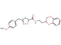 N-[2-(2,3-dihydro-1,4-benzodioxin-2-yl)ethyl]-3-(4-methoxybenzyl)-4,5-dihydro-5-isoxazolecarboxamide