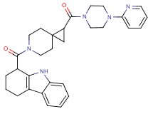 1-[(1-{[4-(2-pyridinyl)-1-piperazinyl]carbonyl}-6-azaspiro[2.5]oct-6-yl)carbonyl]-2,3,4,9-tetrahydro-1H-carbazole