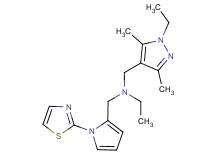 N-[(1-ethyl-3,5-dimethyl-1H-pyrazol-4-yl)methyl]-N-{[1-(1,3-thiazol-2-yl)-1H-pyrrol-2-yl]methyl}ethanamine