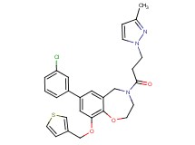 7-(3-chlorophenyl)-4-[3-(3-methyl-1H-pyrazol-1-yl)propanoyl]-9-(3-thienylmethoxy)-2,3,4,5-tetrahydro-1,4-benzoxazepine