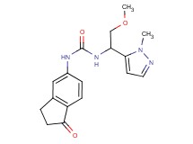 N-[2-methoxy-1-(1-methyl-1H-pyrazol-5-yl)ethyl]-N'-(1-oxo-2,3-dihydro-1H-inden-5-yl)urea