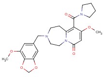 9-methoxy-3-[(7-methoxy-1,3-benzodioxol-5-yl)methyl]-10-(1-pyrrolidinylcarbonyl)-2,3,4,5-tetrahydropyrido[1,2-d][1,4]diazepin-7(1H)-one