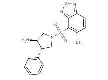 (3R*,4S*)-1-[(5-methyl-2,1,3-benzothiadiazol-4-yl)sulfonyl]-4-phenylpyrrolidin-3-amine