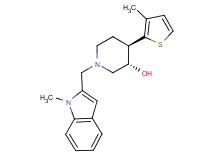 (3S*,4R*)-1-[(1-methyl-1H-indol-2-yl)methyl]-4-(3-methyl-2-thienyl)piperidin-3-ol