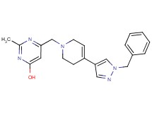 6-{[4-(1-benzyl-1H-pyrazol-4-yl)-3,6-dihydropyridin-1(2H)-yl]methyl}-2-methylpyrimidin-4-ol