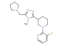 3-fluoro-2-{3-[4-methyl-5-(pyrrolidin-1-ylmethyl)-4H-1,2,4-triazol-3-yl]piperidin-1-yl}pyridine