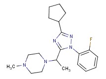 1-{1-[3-cyclopentyl-1-(2-fluorophenyl)-1H-1,2,4-triazol-5-yl]ethyl}-4-methylpiperazine