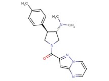(3S*,4R*)-N,N-dimethyl-4-(4-methylphenyl)-1-(pyrazolo[1,5-a]pyrimidin-2-ylcarbonyl)-3-pyrrolidinamine