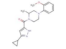 1-[(3-cyclopropyl-1H-pyrazol-5-yl)carbonyl]-4-(2-methoxyphenyl)-2-methylpiperazine