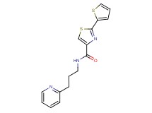 N-[3-(2-pyridinyl)propyl]-2-(2-thienyl)-1,3-thiazole-4-carboxamide
