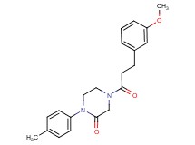 4-[3-(3-methoxyphenyl)propanoyl]-1-(4-methylphenyl)-2-piperazinone