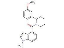 4-{[2-(3-methoxyphenyl)-1-piperidinyl]carbonyl}-1-methyl-1H-indole