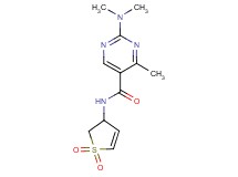 2-(dimethylamino)-N-(1,1-dioxido-2,3-dihydro-3-thienyl)-4-methyl-5-pyrimidinecarboxamide