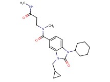1-cyclohexyl-3-(cyclopropylmethyl)-N-methyl-N-[3-(methylamino)-3-oxopropyl]-2-oxo-2,3-dihydro-1H-benzimidazole-5-carboxamide
