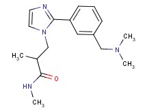 3-(2-{3-[(dimethylamino)methyl]phenyl}-1H-imidazol-1-yl)-N,2-dimethylpropanamide