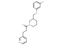 3-(3-{3-[(3-fluorophenoxy)methyl]-1-piperidinyl}-3-oxopropyl)pyridine