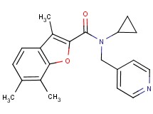 N-cyclopropyl-3,6,7-trimethyl-N-(4-pyridinylmethyl)-1-benzofuran-2-carboxamide
