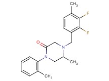 4-(2,3-difluoro-4-methylbenzyl)-5-methyl-1-(2-methylphenyl)-2-piperazinone
