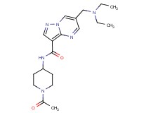 N-(1-acetylpiperidin-4-yl)-6-[(diethylamino)methyl]pyrazolo[1,5-a]pyrimidine-3-carboxamide