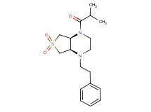 (4aR*,7aS*)-1-isobutyryl-4-(2-phenylethyl)octahydrothieno[3,4-b]pyrazine 6,6-dioxide