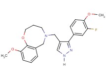 5-{[3-(3-fluoro-4-methoxyphenyl)-1H-pyrazol-4-yl]methyl}-10-methoxy-3,4,5,6-tetrahydro-2H-1,5-benzoxazocine