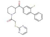 (2-fluoro-4-biphenylyl){1-[(2-pyrimidinylthio)acetyl]-3-piperidinyl}methanone