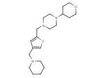1-{[4-(piperidin-1-ylmethyl)-2-thienyl]methyl}-4-(tetrahydro-2H-pyran-4-yl)piperazine