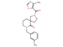 7-(3-methylbenzyl)-2-[(4-methyl-1,3-oxazol-5-yl)carbonyl]-2,7-diazaspiro[4.5]decan-6-one