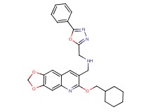 1-[6-(cyclohexylmethoxy)[1,3]dioxolo[4,5-g]quinolin-7-yl]-N-[(5-phenyl-1,3,4-oxadiazol-2-yl)methyl]methanamine